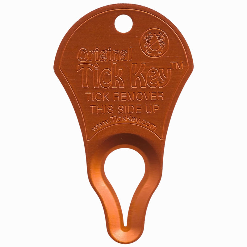 The Original Tick Key - Tick Detaching Device - Portable, Safe and Highly Effective Tick Detaching Tool (Orange)