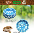 kathson 2 Pcs Hamster Food Bowl Guinea Pig Ceramic Water Bowl Small Animal Feeding Dish for Dwarf Hamster Gerbil Syrian 