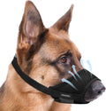 Dog Muzzle, Soft Nylon Muzzles for Small Medium Large Sized Dogs to Anti & Prevent Biting Barking Chewing, Pet Mouth Guard for German Shepherd with Adjustable Strap, Allows Panting Drinking (Black,M)