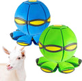 2PCS Goat Ball Toy with 3 Lights, Interactive Flying Saucer Disc Ball for Goat Dog Horse Enrichment Play Toy for Farm Sh