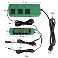 REPTI ZOO Reptile Digital Thermometer Hygrometer Controller for Tank Terrarium - Waterproof Reptile Timer with Thermosta