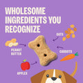 Wellness Old Mother Hubbard Classic P-Nuttier Dog Biscuits, Natural Training Treats, Peanut Butter Flavor, Large Size, 6