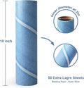 Leo Large 10-Inch Wide Lint Roller Refills 6 Rolls 300 Ultra-Wide Sheets for Lint Removers Household Cleaning Easily Remove Pet Hair Dust and Debris from Floors Carpets and Furniture