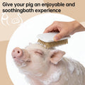 2Pcs Pig Enrichment Toys, Mini Pig Self Cleaning Brushes with Anti Slip Grip & Dual Hanging Holes, Encourages Natural Be