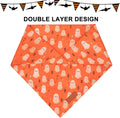 PTDECOR Halloween Dog Bandana, Ghost Pumpkin Dog Scarf