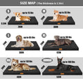 Patas Lague Orthopedic Dog Bed Large Sized Dog 36''X24'', Waterproof Soft Comfortable Egg Crate Foam Large Pet Beds Crate Mat with Removable Washable Cover and Nonskid Bottom, Black