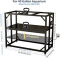 METYERRY 40 Gallon Fish Tank Stand with Power Outlet,Adjustable Shelf