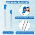 2pcs Aquarium Coral Feeder with Feeding Tweezer Syringe Spot, Blue, Black