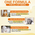 Puyrzoe Cat Skin and Coat Health - 500 Chews Crunchy & Creamy Cheese Core with Omega 3/6/9, Vitamins C & E, Biotin for Skin Hydration & Coat Shine Supplement for Cats Kittens - Chicken & Shrimp Flavor