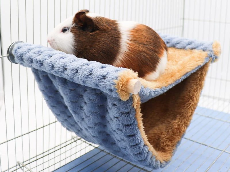 Fleece Winter Warm Rat Hammock, Double Layer Hanging Birds Nest Bed with Warm Fleece, Bird Cage Stand Perch, Hideaway Ca