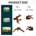 4PCS Driftwood for Aquarium, 1.96''-5.91'' Aquarium Driftwood, Fish Tank Driftwood, Ideal for Fish Tanks, Freshwater Aqu