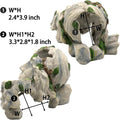 relaqcc Reptile Cave Hideout Tank Accessories Decorations, Aquarium Hideaway Cave Fish Tank Decorations for Amphibians, 