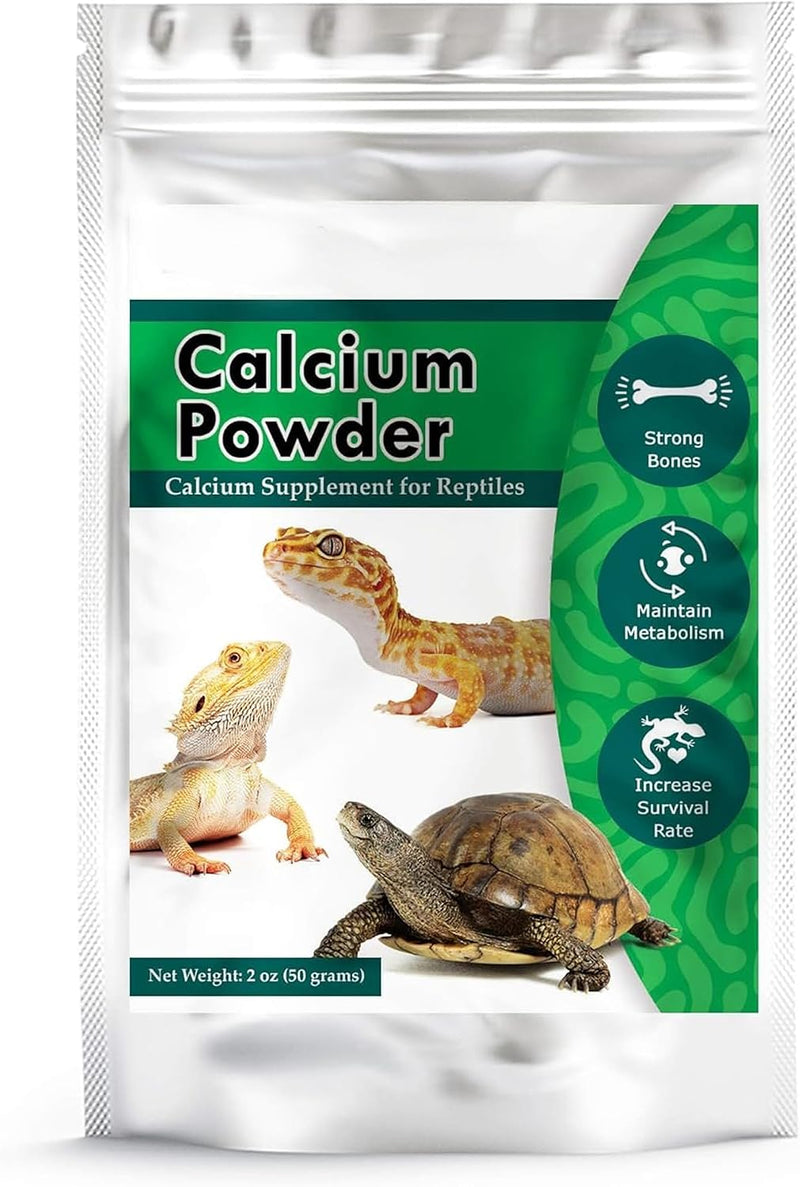CoCoo Reptile Calcium Powder, Ideal for Leopard Geckos, Chameleons, Iguanas, Turtles, Chicken & Dog, Avoid Vitamin D3 Ov