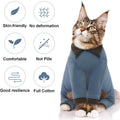 QBLEEV Sticky Hair Cat Clothes, Prevent Fur Loss Cat Pajamas for Cats Only