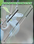 Snake Hook 40" – Telescopic Stainless Steel Reptile Grabber Stick for Safely Handling Snakes and Lizards, Lightweight & 