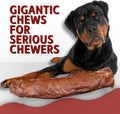 Canine Chews 10-11" Beef-Basted MEGA Retriever Rolls (10 Pack) Natural Rawhide for Big Dogs - Long-Lasting Dog Chew Trea