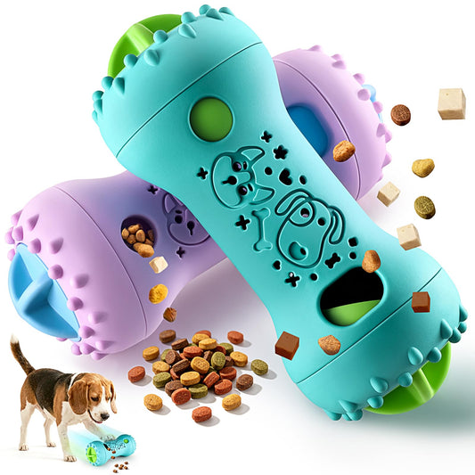 PETSTA 2 Pack Dog Puzzle Toys, Adjustable Treat Dispensing Slow Feeder Toy, Interactive Dog Enrichment Toy for Brain Stimulation and Boredom Relief