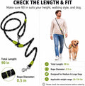 Hands Free Dog Leash Crossbody Dog Running Leash Handsfree Pet Rope for Hiking Training Heavy Duty Reflective Pet Walkin