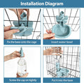 Lemtrflo 17oz Rabbit Water Bottle, Cage Automatic Waterer Dispenser