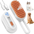 Cat Steam Brush for Shedding, 4 in 1 Cat Steamy Brushs Cleanser with Foldable Handle, Pet Spa Brush for Cats, Spritz Defur Comb for Pets, Steam Brushs for Cats, Pet Spray Hair Removal Comb