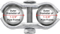 WRINGKIT 10 Pack Dog Kennel Clamps, 1-3/8" Chain Link Fence Panel Clamps, Galvanized Pipe Panel Frames, Chain Link Fence Hardware for Temporary Dog Kennels, Chicken Coops, Metal Cage