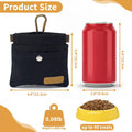 COSOWO Dog Treat Pouch, Hand Free Dog Training Treat Bag with Carabiner & Magnetic Buckle, Auto Closing Dog Walking Bag for Puppy Travel or Outdoor Use, Pet Feed Snack Reward Pocket, Black
