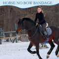 Set of 4 Horse No Bow Bandage 3D Contoured Standing Wrap Bandages Stable Nylon Horse Leg Wraps for Helping Prevent Horse
