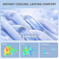 APPKER Cooling Mat for Large Dogs, 39"x 28" Thick & Durable Dog Cooling Mat, Q-MAX>0.45, Double-Sided Cooling Pet Pad, Washable Portable Dog Cooling Mat for Couch, Crate & Car - L - Blue