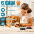 6 Pcs Dog Talking Button Set, Dog Buttons for Communication 30s Voice Recording Speaking Button Pet Speech Training Buzz