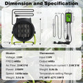 Greenhouse Heater with Digital Thermostat, 1500W Electric Heater