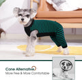 Kuoser Dog Recovery Suit with Anti Licking Rear Leg Sleeve, Green M