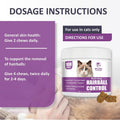 Nutridog Hairball Treats for Cats - Hairball Remedy Chews with Omega 3&6, Psyllium Husk, Zinc & Biotin - Salmon Flavor for Hairball Control, Digestive Health & Skin Support, 100ct