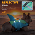 Queenmore Dog Life Jacket, Cute Shark Dog Life Vest for Swimming & Boating