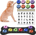 Dog Buttons for Communication,Talking Buttons for Dogs,8 Recordable Sound Buttons + 24 Scene Patterns + 1 Dog Button Mat