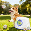 DRK INNOTECK Dog Ball Launcher - Automatic Ball Thrower for Dogs, 3 Adjustable Distance Settings Dog Ball Thrower, Indoor Outdoor Interactive Fetch Machine Dog Toys for Small/Medium Sized Dog