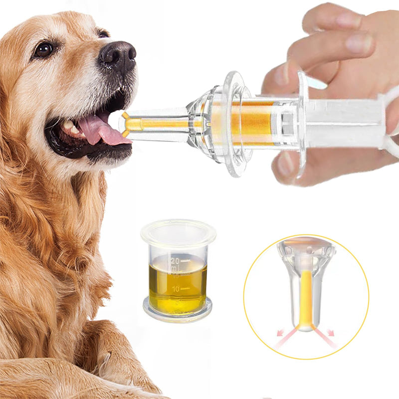 YIBIKEHO Pet Liquid Feeding Kit Pet Feeding Syringe Soft Tip, Cat Dog Syringe Bottles for Pet Feeding,Pet Medical Feeding Dispenser Tool (White)