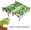 Bearded Dragon Bed, Wooden Reptile Sleeping Hammock, Bearded Dragon Tank Accessories, Habitat Accessories for Leopard Ge