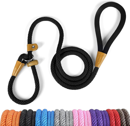lynxking Dog Leash Slip Lead 5 6 8 FT Dog Training Leash Strong Heavy Duty Rope No Pull Training Lead Leashes for Dogs
