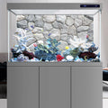 48x24 inches White Stone Aquarium Backdrop Rocky Fish Tank Background Vinyl