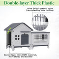 Rabbit Hutch Outdoor Indoor Plastic Bunny Cage Enclosure Guinea Pig Cage