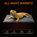 3 in 1 Bearded Dragon Basking Platform, Reptile Habitat Cave Hideout with Food Bowl, Aquarium & Terrarium Decor Accessor