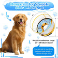 CNEO Inflatable Dog Cone Collar with Detachable Enhanced Anti-Licking Shield, Soft Neck Donut Collar for Dogs After Surg