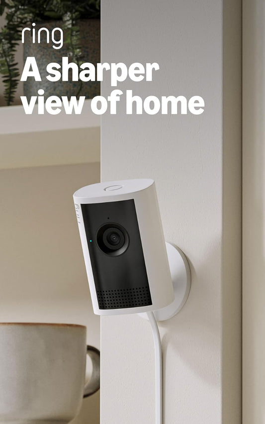 Ring Indoor Cam 2K, Retinal 2K for crisp video, 6x Enhanced Zoom, Night Vision, Home and business security