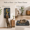 LESISSMER Art Cat Scratcher, Wall-Mountable Cat Scratching Board, Cat Wall Scratcher 16.7x11x1 Inch Cat Scratch Pad and Cat Scratchers for Indoor Cats Toy Furniture Protector（Starry Night）
