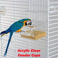 Large Open/Close Top Bird Cage Side Breeding Nest Box Doors Easy Clean Pull Out Tray Clear Feeder Cups for Canary Parake
