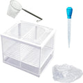 4IN1 Small Fish Breeder Box w/Mesh, Scoop & Siphon Guppy Betta