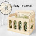 Rabbit Hay Feeder Wooden Hay Rack Guinea Pig Hay Holder Less Wasted Hanging Hay Feeder for Bunny Chinchillas Guinea Pig 