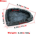 2 Pack Reptile Feeding Dish Corner Bowl, Reptile Water Dish Food Bowl Feeding Terrarium Bowls for Bearded Dragon Lizard 