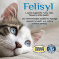 Felisyl L-Lysine Gel for Cats & Kittens (5oz) – Immune System, Respiratory & Eye Health Support. Reduces Sneezing, Runny Nose & Watery Eyes. Daily Salmon-Flavor Supplement – Made in USA (1 Pack)