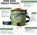 Callieco Mini Dog Treat Pouch with Magnetic & Zipper Closure | Small Waist Belt Training Behavior Aid Bag for Dog Walkin